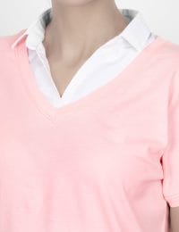 پولوشرت زنانه یقه نساجی ناریا - تصویر 2