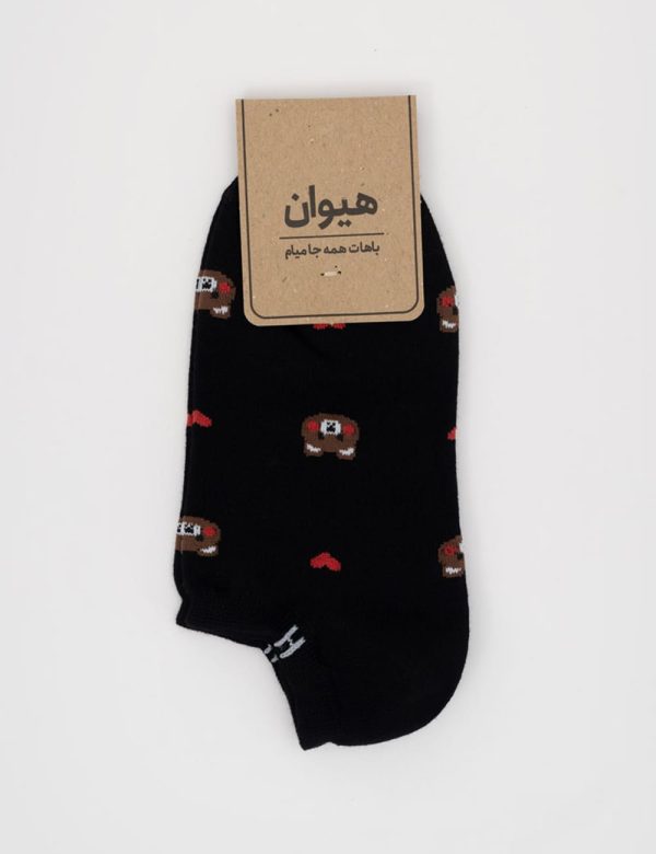 جوراب زنانه مچی خرس و قلب