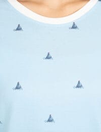 تیشرت زنانه راه راه و قایق - تصویر 2