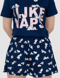 شورتک زنانه چاپدار اسنوپی تنبل