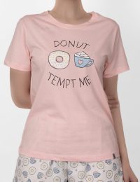 تیشرت زنانه دونات و قهوه