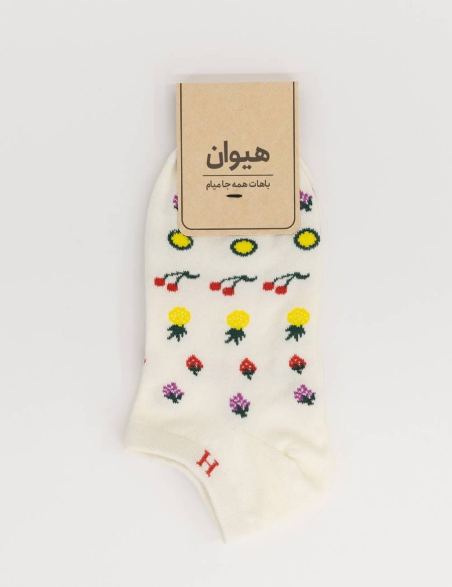 جوراب زنانه مچی چند میوه — شیری
