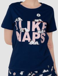 تیشرت زنانه چاپدار اسنوپی تنبل