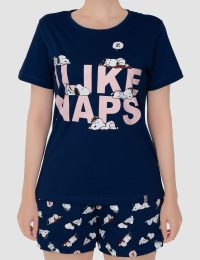 شورتک زنانه چاپدار اسنوپی تنبل - تصویر 2