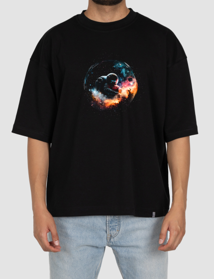 تیشرت باکسی کهکشان رنگی