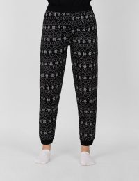 شلوار زنانه چاپدار پنگوئن و برف