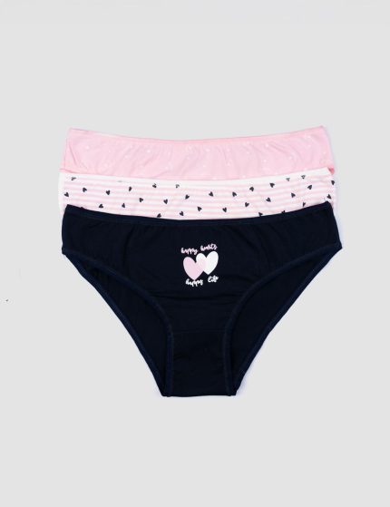 پک 3 تایی شورت زنانه قلبی