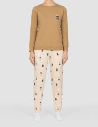 شلوار زنانه چاپدار تدی و قلب - تصویر 4