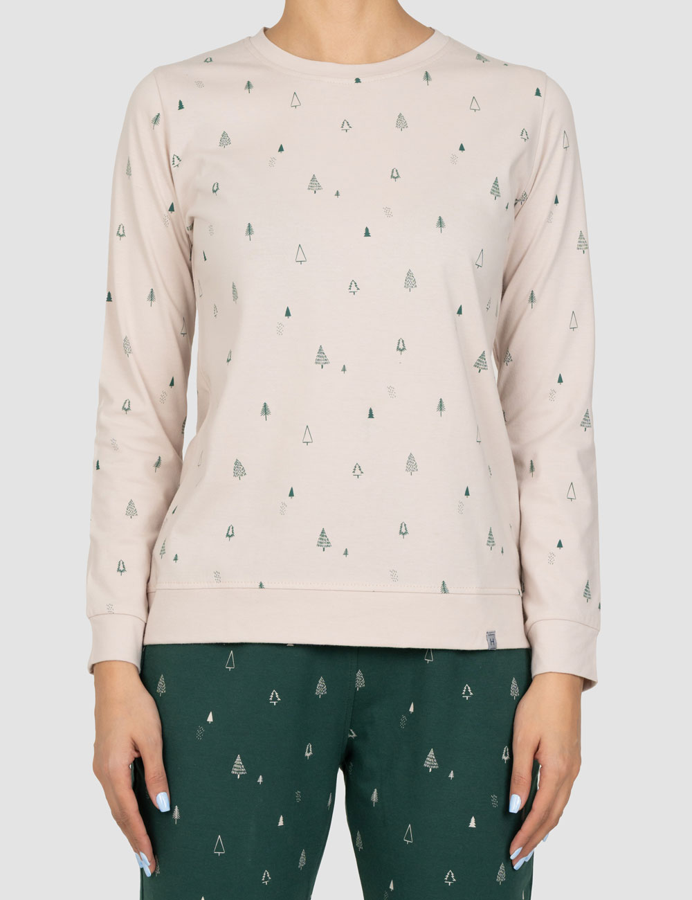 بلوز-زنانه-چاپدار-طرح-کریسمس (2) بلوز زنانه چاپدار طرح کریسمس - تصویر 1