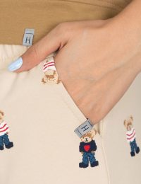 شلوار زنانه چاپدار تدی و قلب - تصویر 2