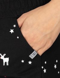 شلوار زنانه چاپدار ستاره و گوزن - تصویر 3