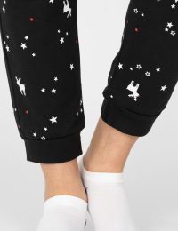 شلوار زنانه چاپدار ستاره و گوزن - تصویر 4